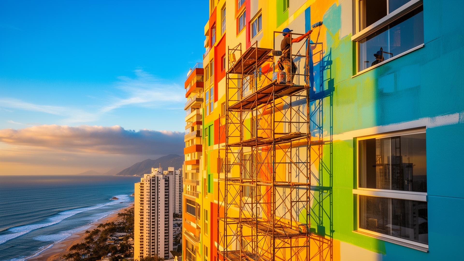 Pintura predial profissional em Porto Belo, Itapema, Bombinhas e Balneário Camboriú - Rodrigues Inovações e Pinturas
